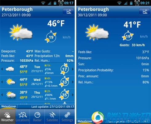专业级天气预报 安卓软件WeatherPro