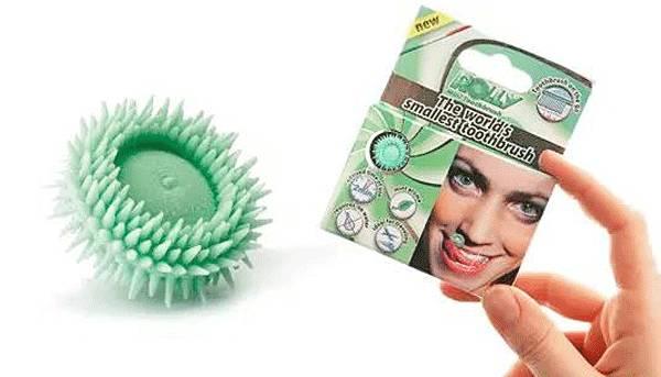 世界上最小的牙刷,可像口香糖一样嚼!