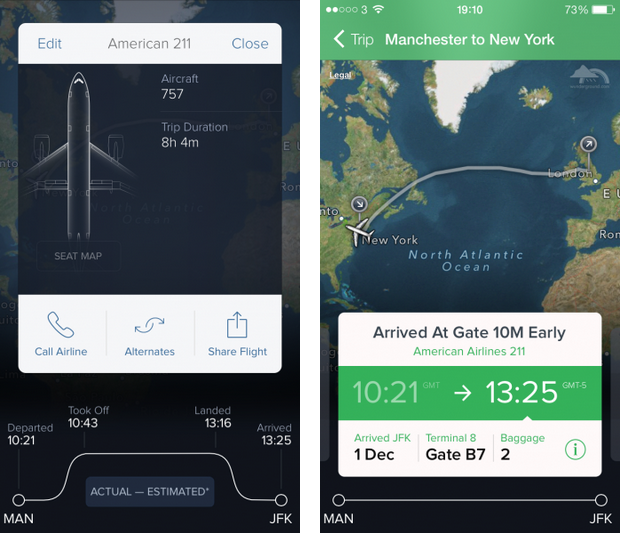 iOS平台最佳航班信息追踪查询工具FlightTrack