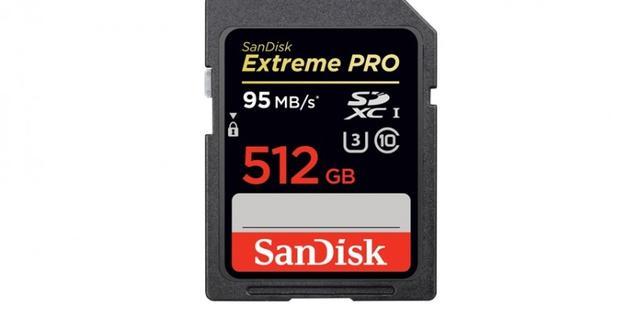 闪迪正式发布512GB高速SD卡 售价高达6380元