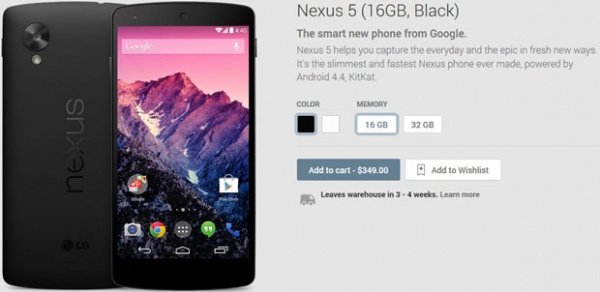 传Nexus 5港行版20日降价发售 大跌550元