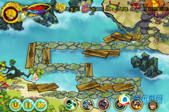 水墨中国风画面 iPad游戏西游塔防试玩