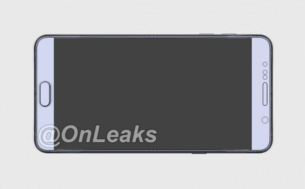 5.7寸屏三星Note 5 3D渲染图:外形酷似S6