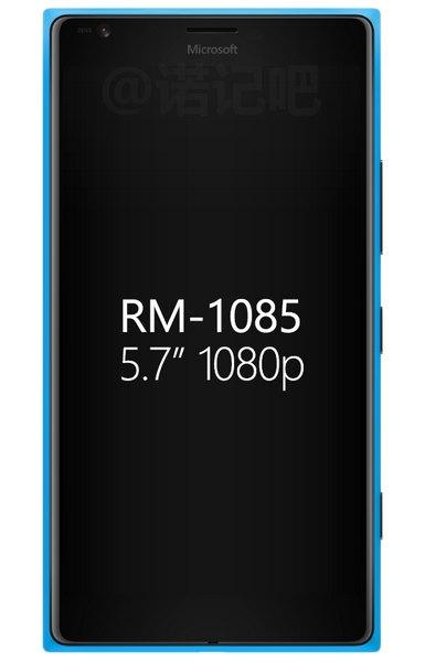 5.7英寸屏幕RM-1085曝光 或为Lumia840XL