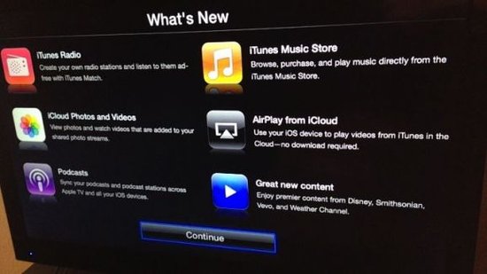 Apple TV更新6.0新版本 可以兼容iOS 7新功能