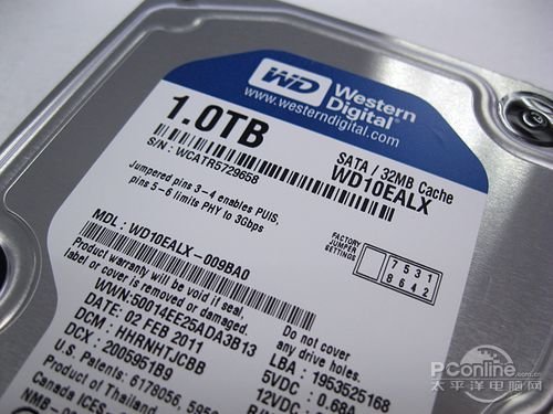 全新SATA3接口!西数1TB蓝盘上市报429元