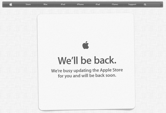 苹果在线商店再次关闭 提示语略有不同