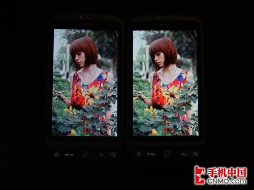 新老htc desire屏幕大比拼 super lcd对比amole