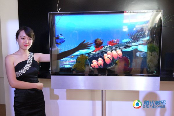 海信透明3D电视真机国内现身 可以看透屏幕