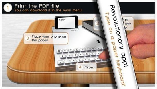 随意一张纸都能变成iPhone键盘 可随身携带