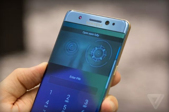 三星Note 7的虹膜解鎖比指紋解鎖更安全？