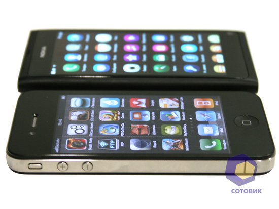 样张曝光 诺基亚N9实机对比iPhone4