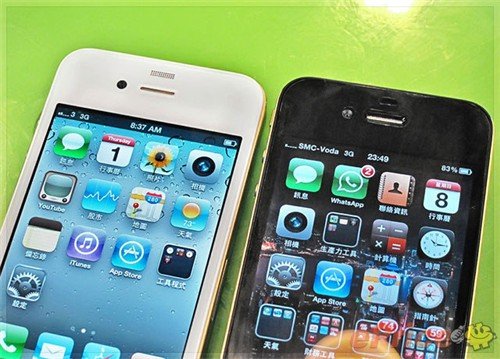 实拍!白色版iPhone4现身香港真假难辨