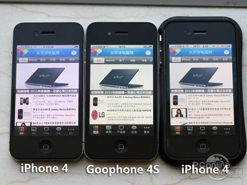 高仿iPhone4新作 谷蜂Goophone4GS评测