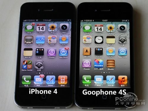 高仿iPhone4新作 谷蜂Goophone4GS评测