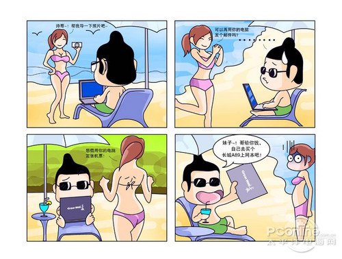 超萌的四格漫画 诠释长城电脑百变应用