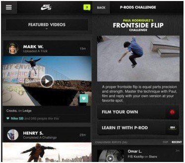 耐克推出滑板应用Nike SB 上传视频结交板友