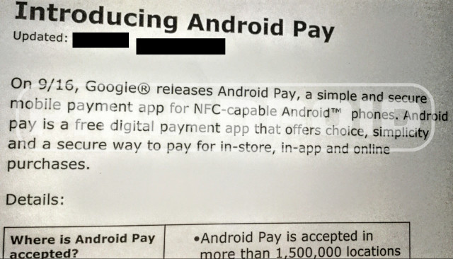 Android Pay九月中旬登场 支持安卓4.4系统