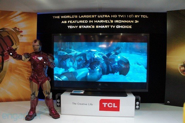 TCL展示110寸4K超清3D电视 代号中国之星
