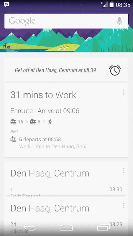 Google Now现在可以提醒你不会坐过站