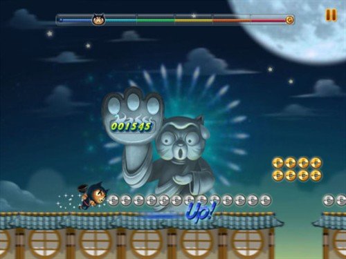 趣味休闲跑酷类游戏 ipad飞天忍者猫