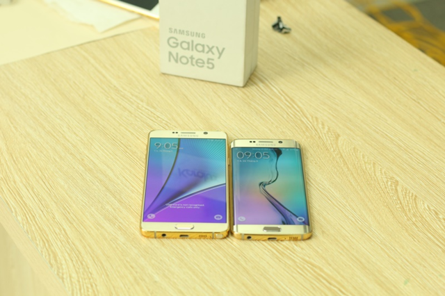 24k黄金打造的Galaxy Note 5和Galaxy S6 Edge