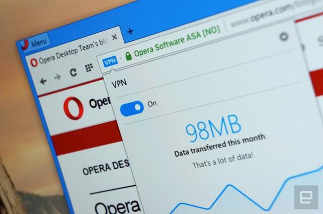 Opera成内置VPN的首款大牌浏览器 而且还免
