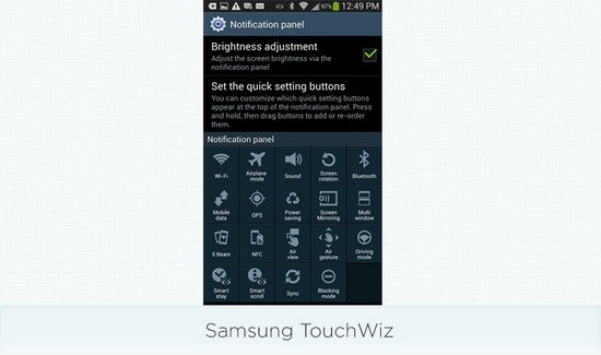 苹果iOS 7、三星TouchWiz界面PK 三星总分小胜