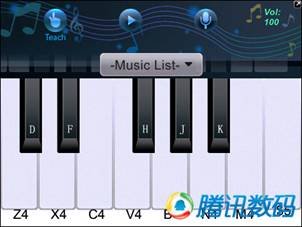 按键弹奏更逼真 黑莓软件简单钢琴试用