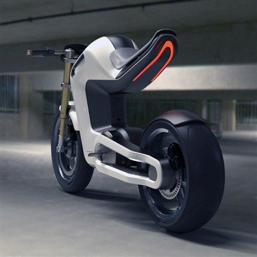 抛光外壳+LED灯!超酷概念电动摩托车