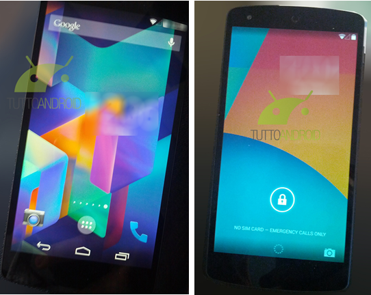 Nexus 5截图再曝光 安卓4.4锁屏布局显著变化