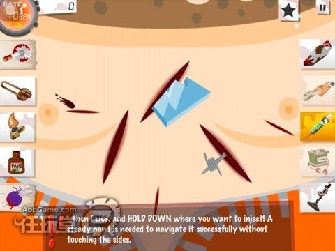 手忙脚乱的恶搞iOS游戏《血腥外科医生2》评