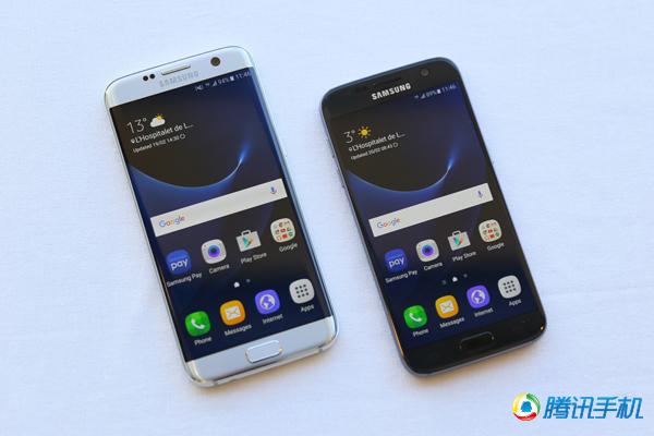 三星S7 edge(左)/三星S7(右)