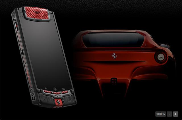 vertu ti法拉利版的设计借鉴了法拉利f12 berlinetta型车的元高清图片