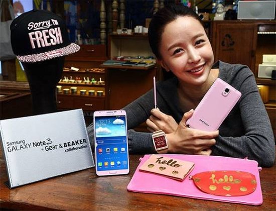卖萌利器 粉色版Note 3登陆韩国市场
