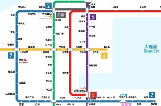 地铁2号线:大连北站-海之韵