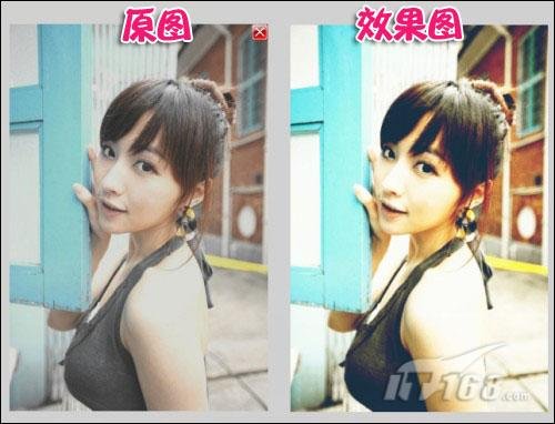 漂亮MM自拍美图:灰暗照片瞬间变亮彩_软件新