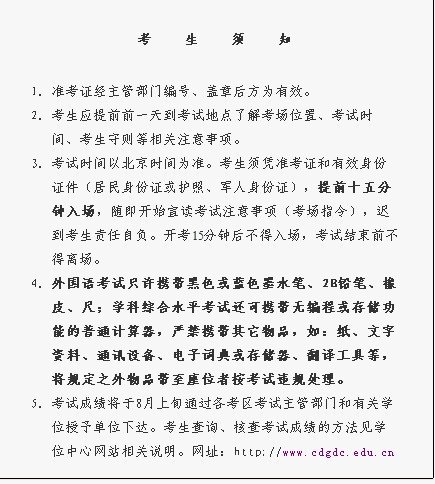 2010年同等学力人员申请硕士学位报名通知