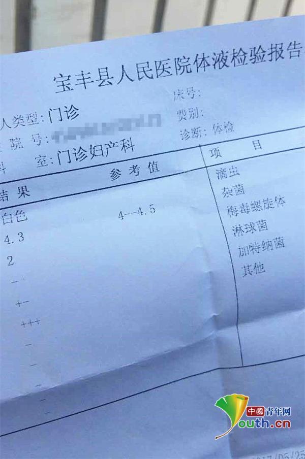 医院检查报告单.中国青年网 孙研文 摄