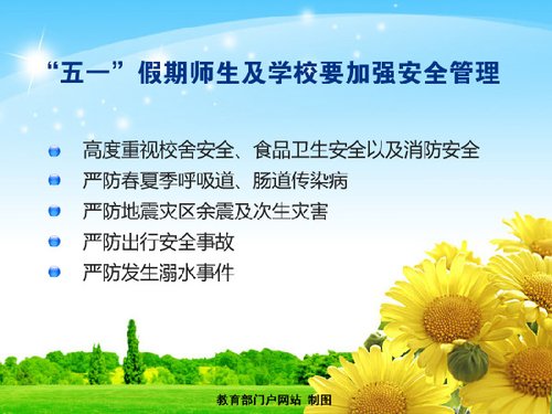 教育部要求加强五一假期师生及学校安全管理工作