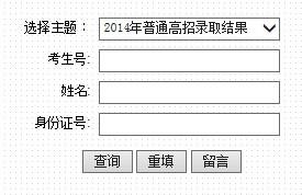 2014年河南科技学院高考录取查询系统
