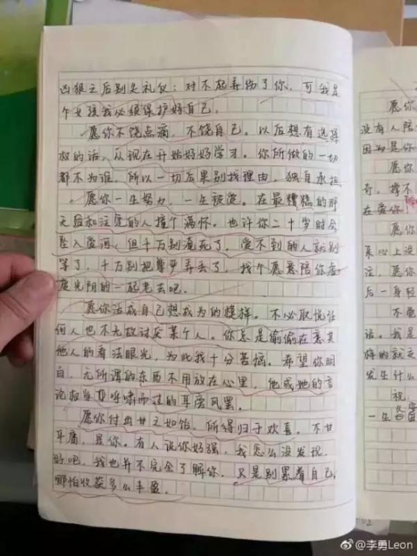 初二女生写作文致未来的自己:网友称是鸡汤集