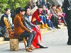 Sichuan University Art экзамен, чтобы начать мальчиков и девочек тяжелый бой макияж
