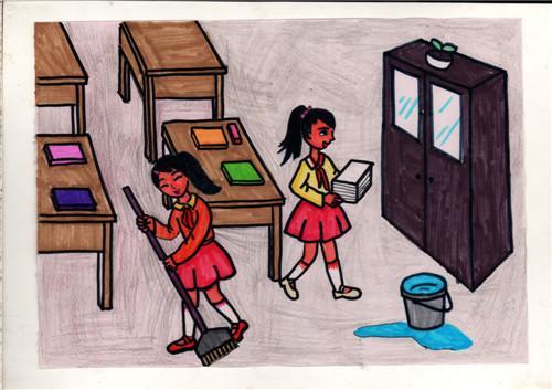 18幅小学生漫画《守则》蹿红 让正能量一目了