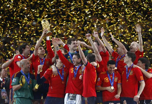 英语组图:西班牙首次捧得世界杯冠军