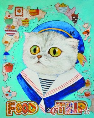 “模范猫奴”卖画买猫粮 喵星人靠“美貌”养“全家”