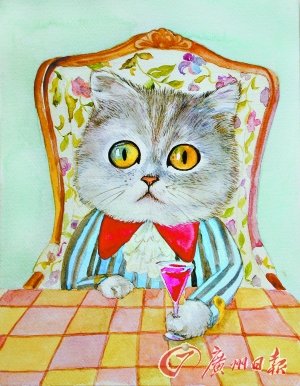 “模范猫奴”卖画买猫粮 喵星人靠“美貌”养“全家”