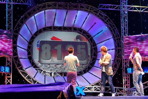 挑战《一呼百应》破纪录 安仔飞吻谢观众(图)_