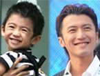 謝霆鋒父子全方位對比照 相似度極高