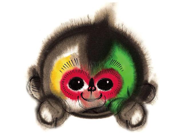 猴年春晚吉祥物发布 水墨风小猴取名康康